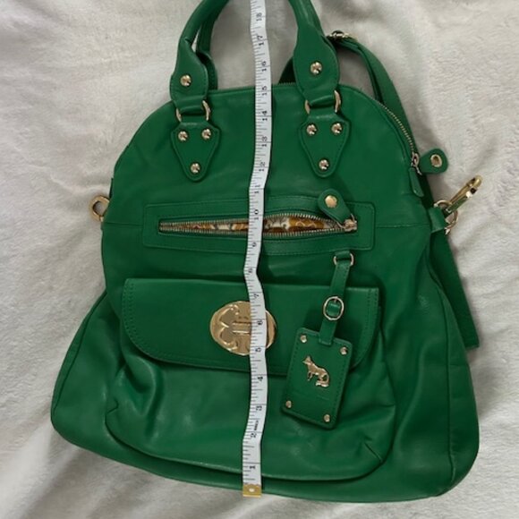 💚 Emma Fox - Kelly Green Genuine Leather handbag - Picture 6 of 12
